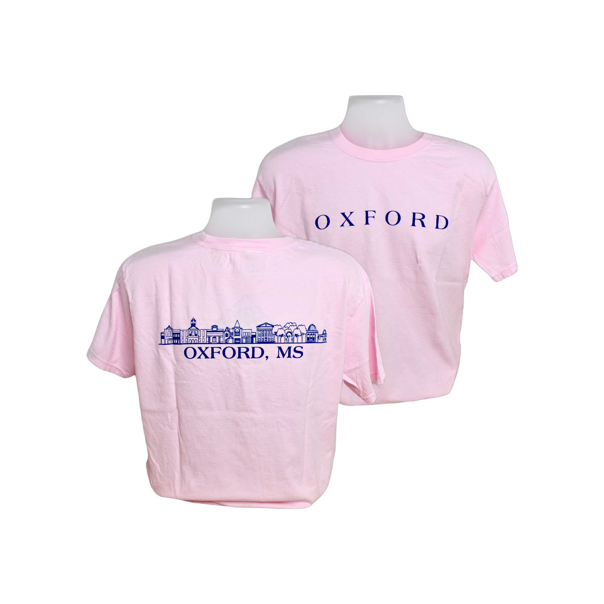 Oxside Blue Letters Short Sleeve T-Shirt | Oxford T-shirt Company