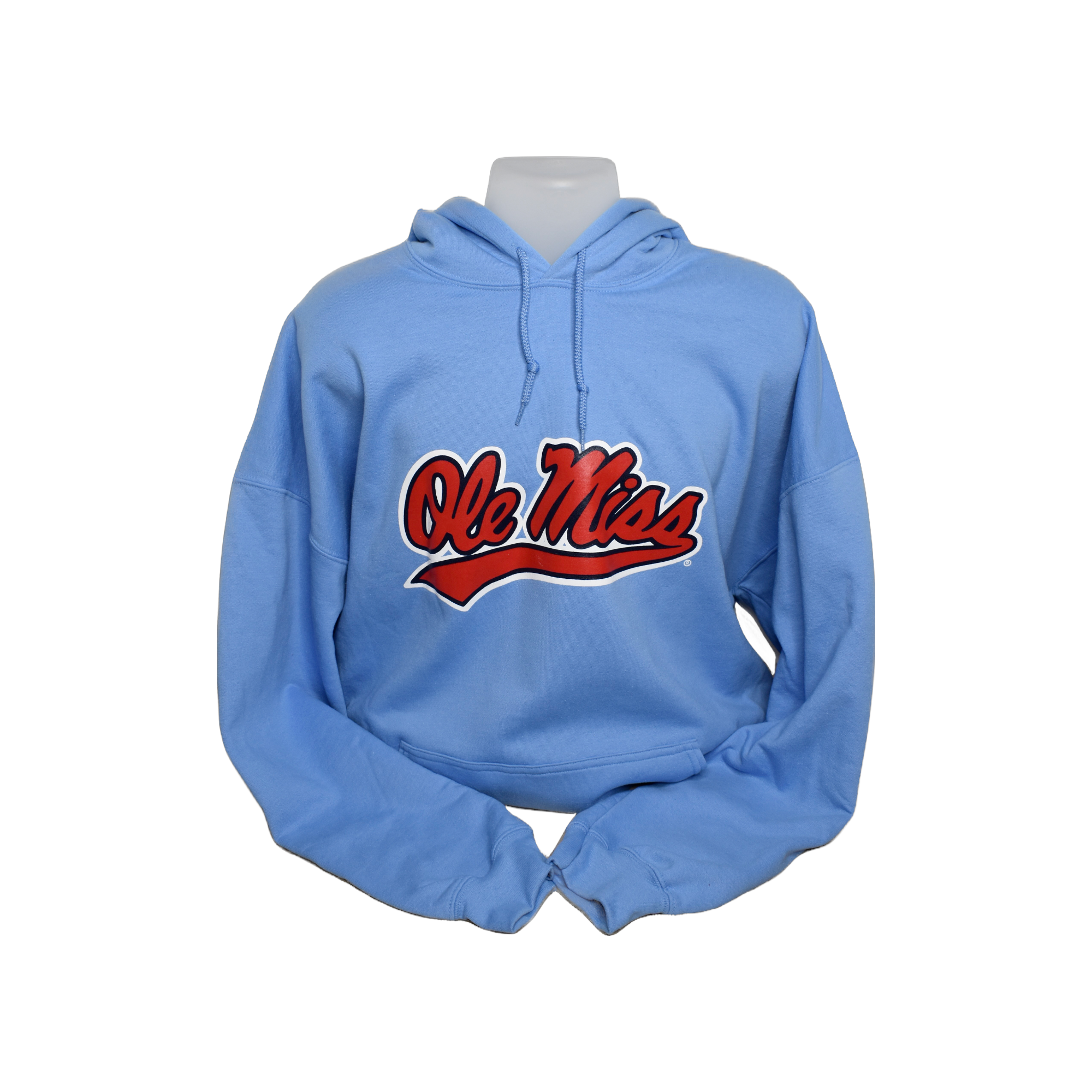 Unisex Hoodie Ole Miss Sweatshirt Light Blue Ole Miss Swoosh