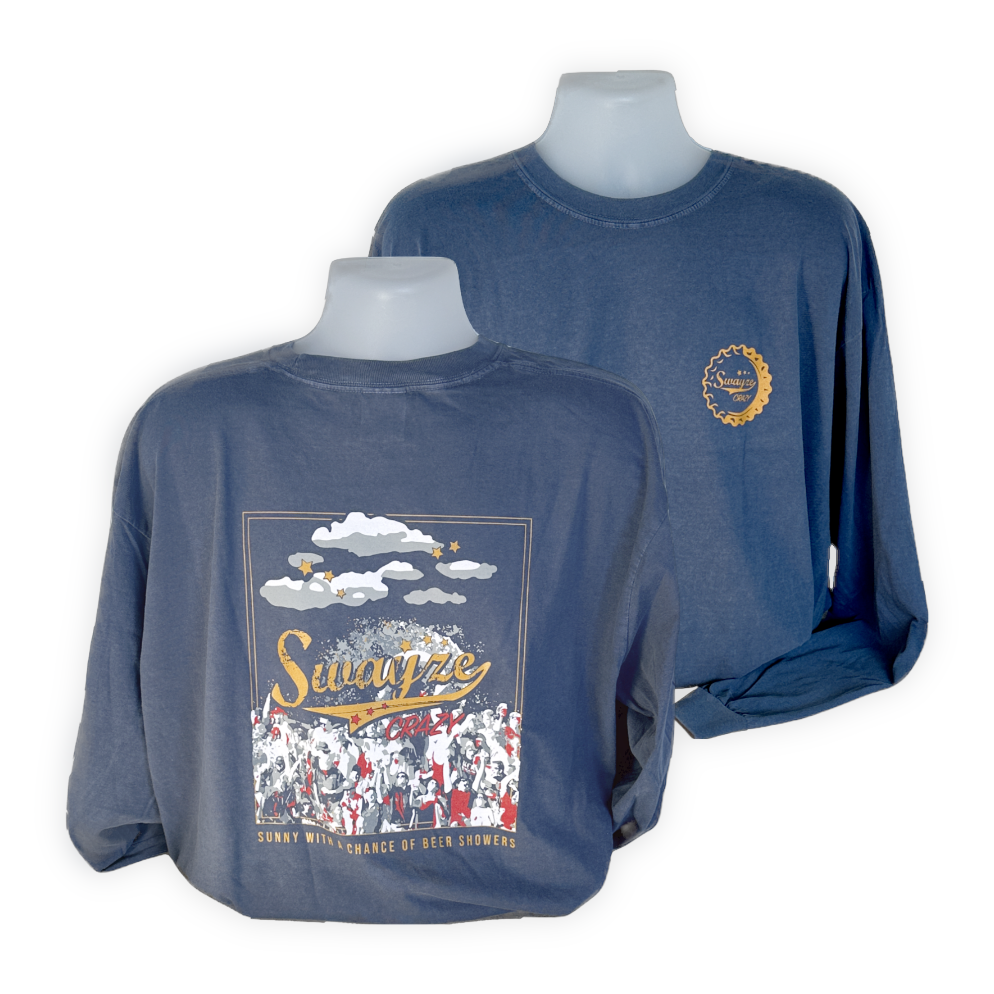 Swayze Crazy Long Sleeve T-Shirt | Oxford T-shirt Company