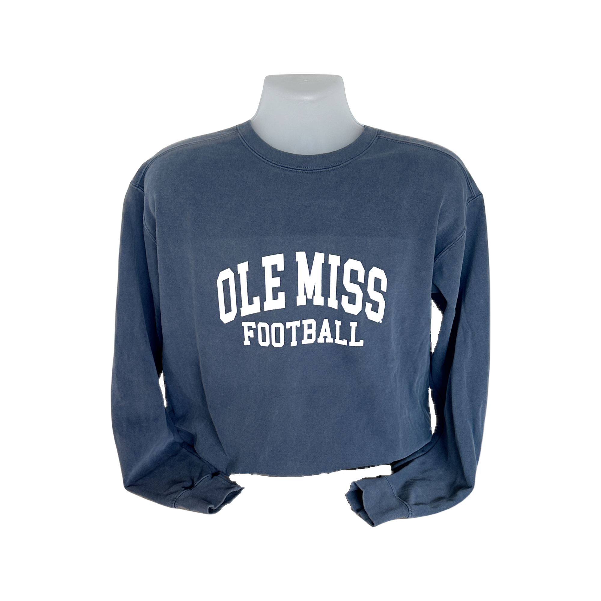 Arched Ole Miss Football Comfort Colors Crewneck Sweatshirt